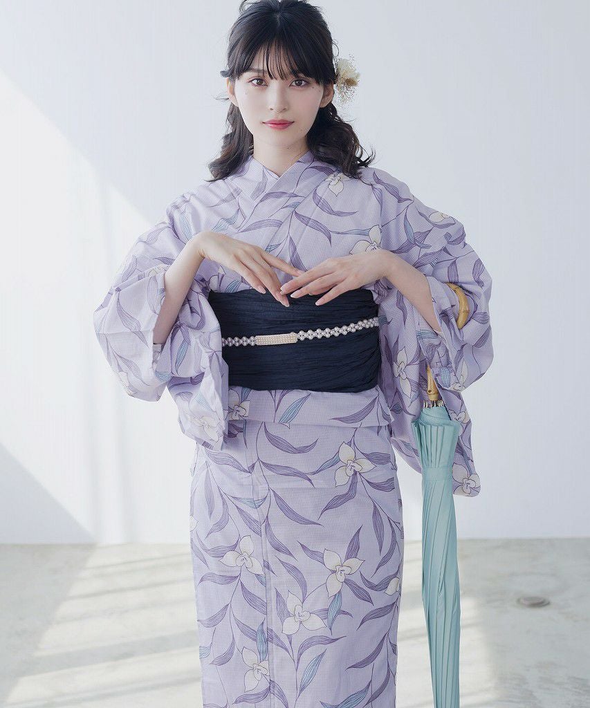 dita 花柄浴衣セット（紫色、下駄付き） 花静か | Dita（ディータ）オフィシャルストア