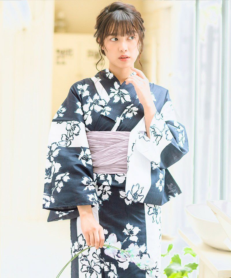 新品未使用　ディータ　浴衣単品　如月の藍紺ちらし　フリーサイズ　紺 如月の藍紺ちらし | Dita（ディータ）オフィシャルストア