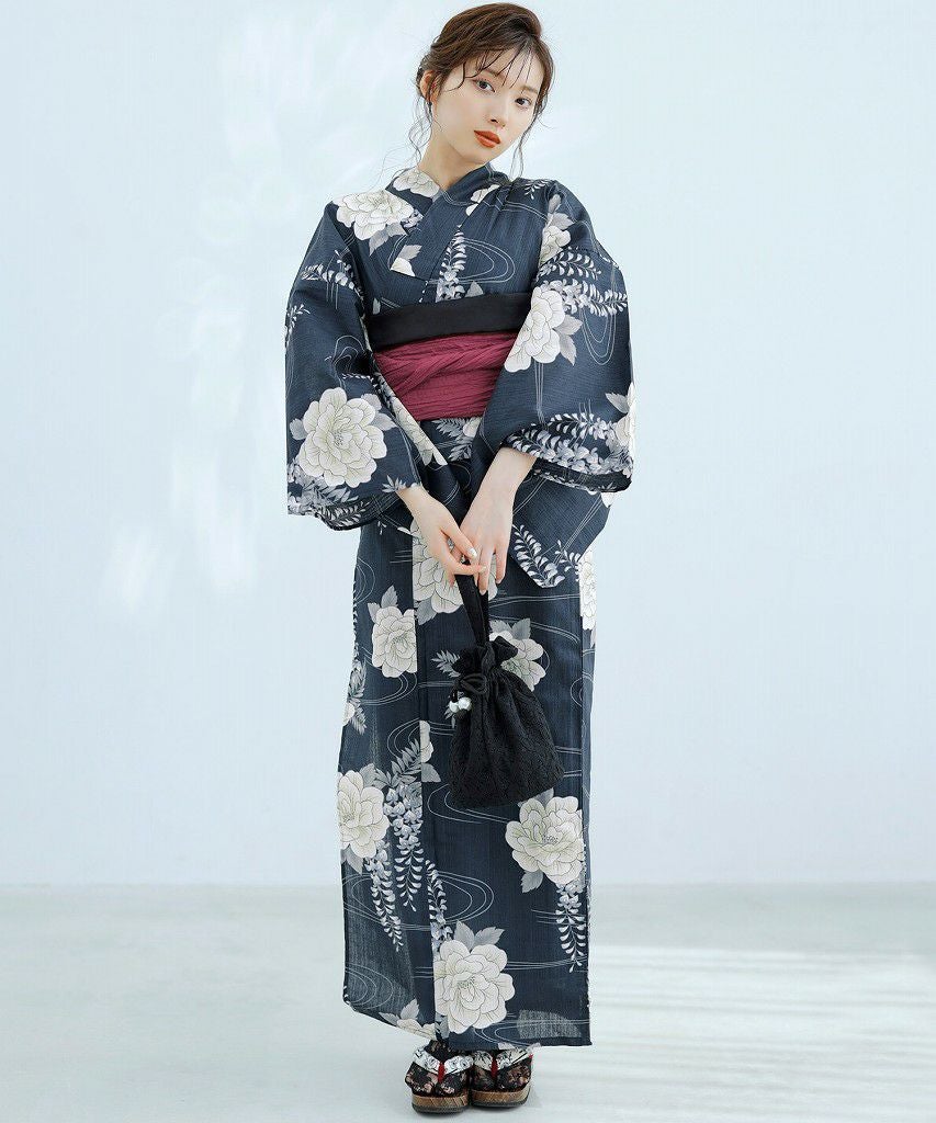 Dita 浴衣 凪の藤ながれ 紺色浴衣 凪の藤ながれ | Dita（ディータ）オフィシャルストア