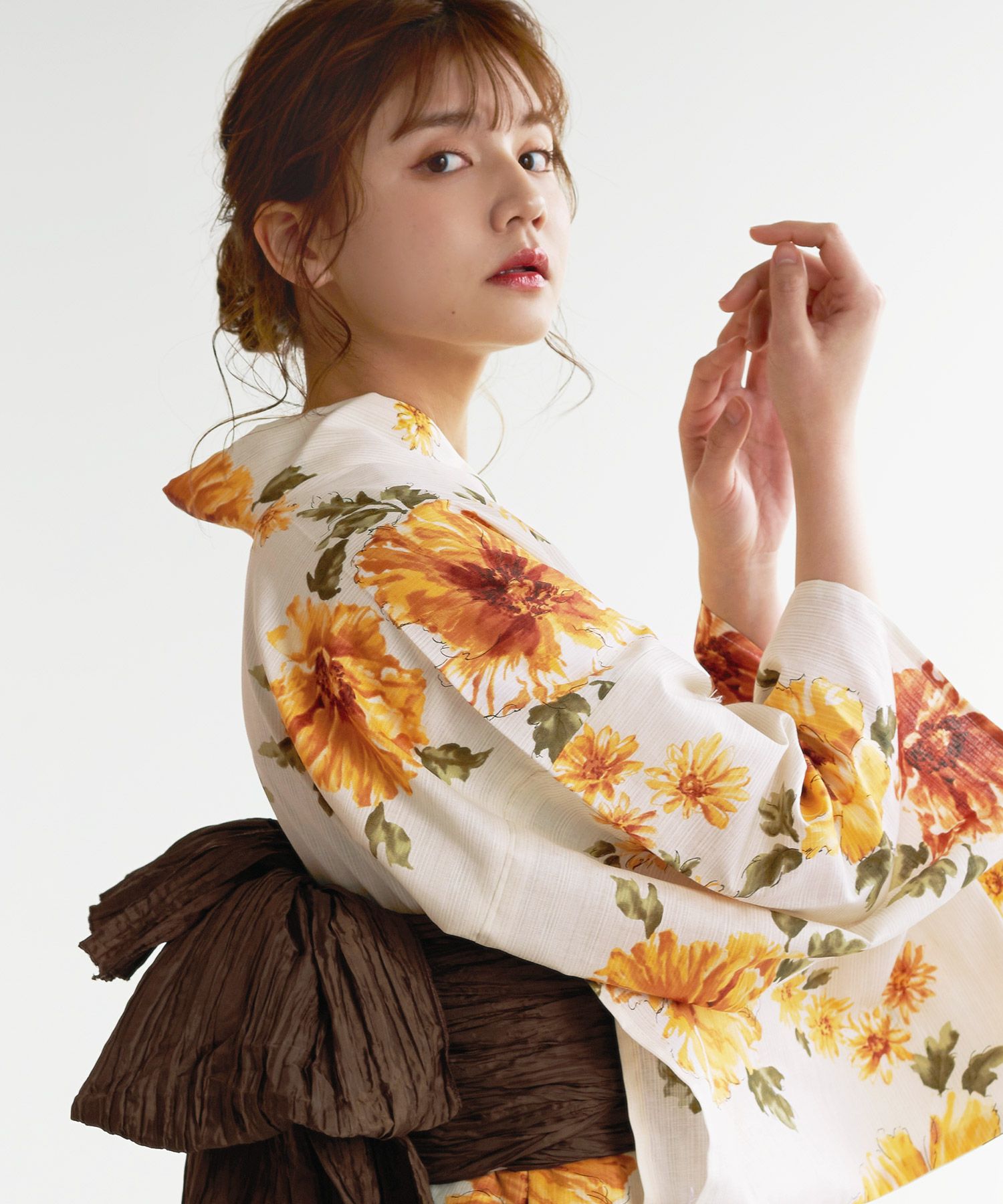 Dita 夏色の花重ね　浴衣・帯・下駄セット　向日葵 夏色の花重ね | Dita（ディータ）オフィシャルストア