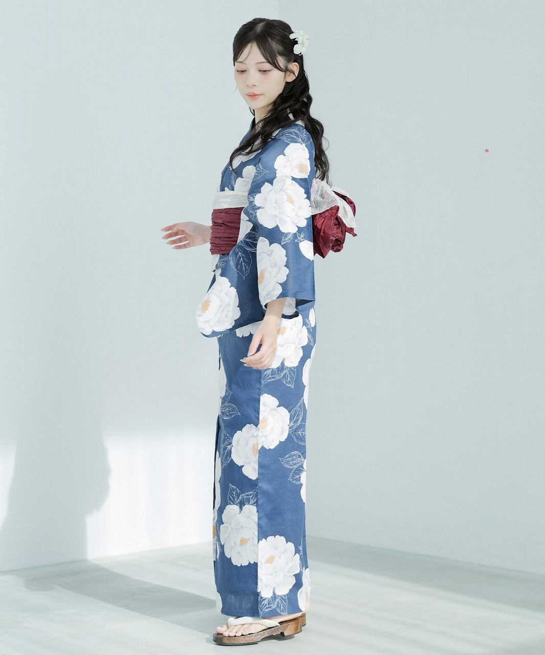 【Dita】ディータ 浴衣セット 涼風の藍紺牡丹 浴衣 下駄付き 涼風の藍紺牡丹 | Dita（ディータ）オフィシャルストア