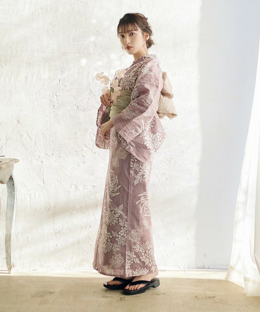 dita 胡桃色の乱菊ながれ 浴衣5点セット　新品未使用 胡桃色の乱菊ながれ | Dita（ディータ）オフィシャルストア