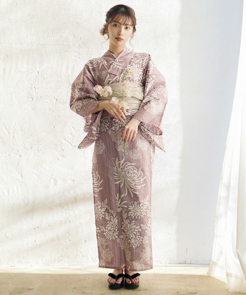 dita 胡桃色の乱菊ながれ 浴衣5点セット　新品未使用 胡桃色の乱菊ながれ | Dita（ディータ）オフィシャルストア