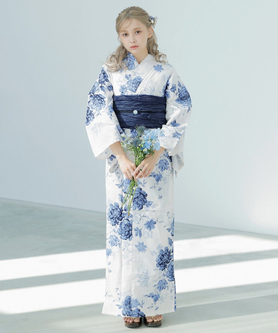 Dita 浴衣セット 水彩の勿忘草色 水彩の勿忘草色 | Dita（ディータ）オフィシャルストア