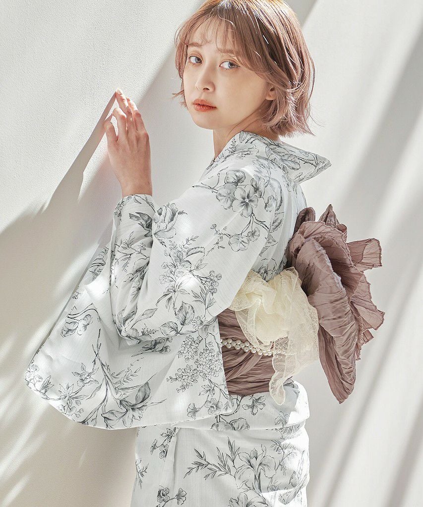 水彩の雪月花(涼) 浴衣 帯 セット Dita はんなり水彩椿(瞑) | Dita（ディータ）オフィシャルストア