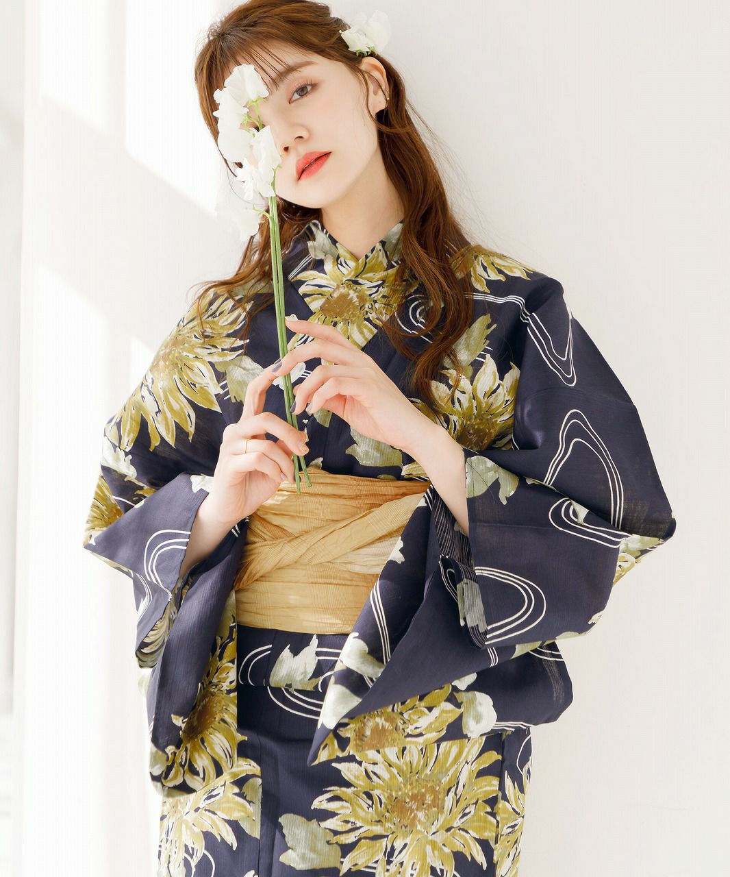 【9月30日まで出品】Dita 夏色の向日葵しらべ(藍) 浴衣 夏色の向日葵しらべ(藍) | Dita（ディータ）オフィシャルストア