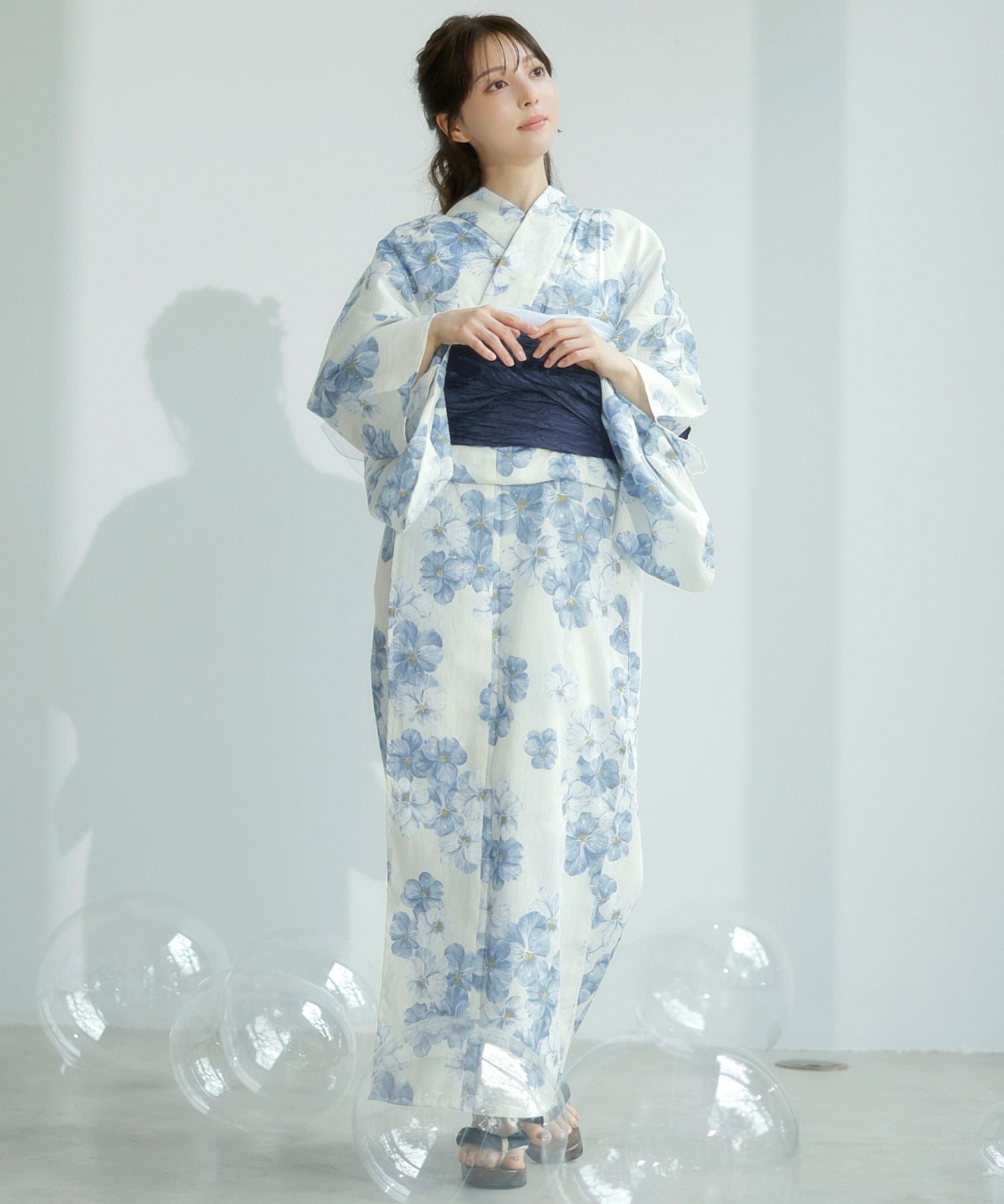 dita 花柄 浴衣・帯セット 蒼々の花雫 | Dita（ディータ）オフィシャルストア