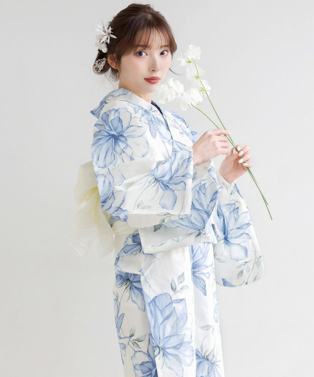 新品♡Ditaディータ♡オトナ浴衣　高級5点セット♡そそぐ白藍花 そそぐ白藍花 | Dita（ディータ）オフィシャルストア
