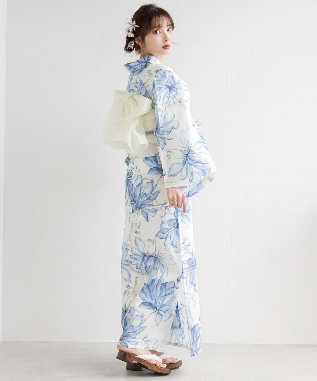 新品♡Ditaディータ♡オトナ浴衣　高級5点セット♡そそぐ白藍花 そそぐ白藍花 | Dita（ディータ）オフィシャルストア