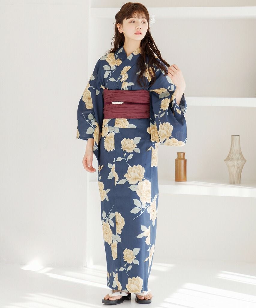 【売り切り期間中です！】新品・未使用dita 浴衣　5点セット　洋花の花重ね Dita（ディータ） 【7のみ先行予約/5月中旬より順次発送】レディース