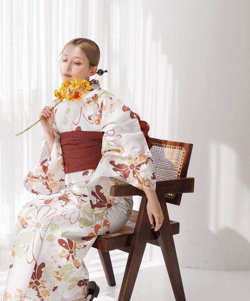 5点セット★クリーニング済 Dita 浴衣 万寿菊の咲きちらし セット 万寿菊の咲きちらし | Dita（ディータ）オフィシャルストア