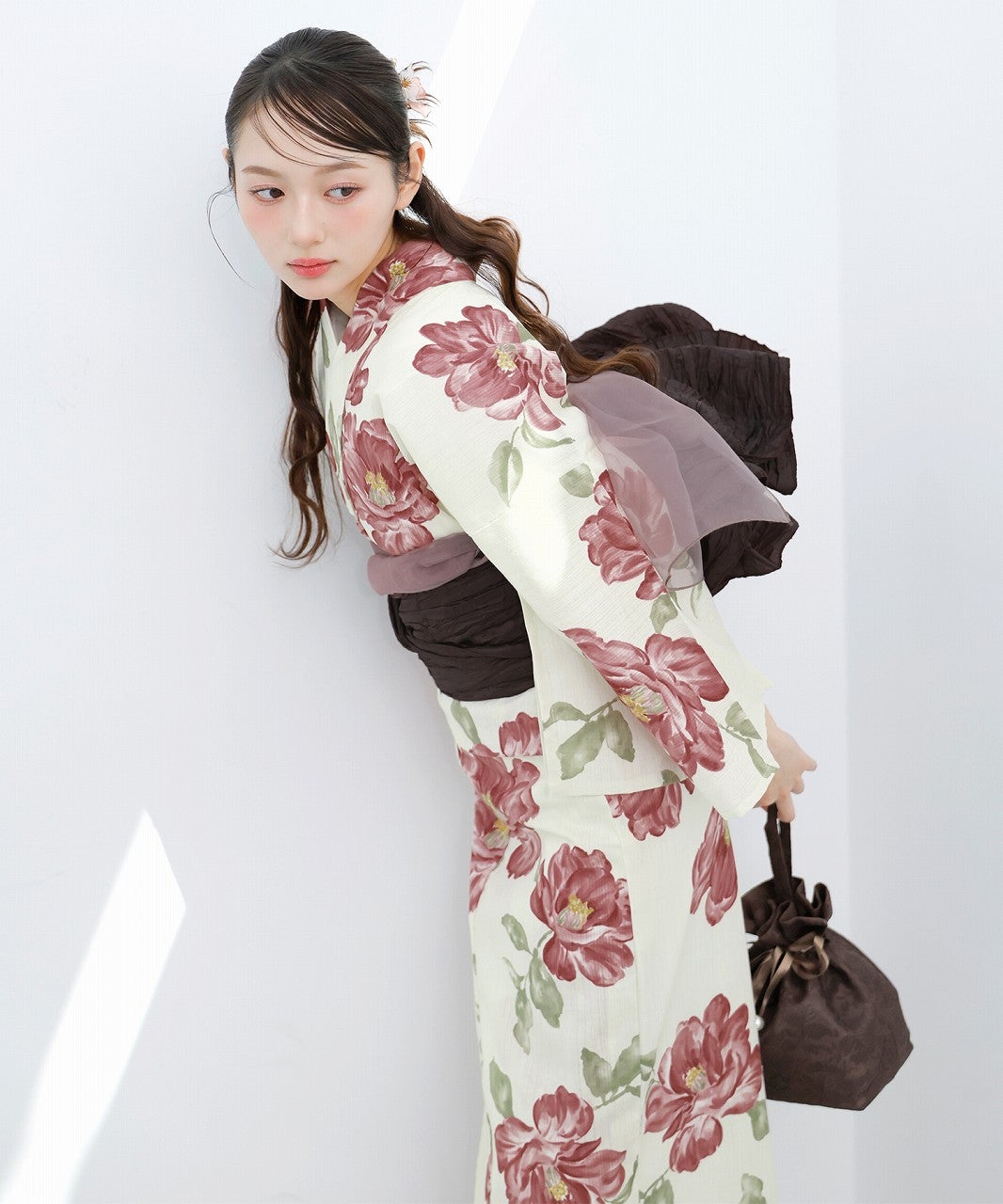 先行予約/6月上旬より順次発送予定】大正椿流れ(生成り) | Dita