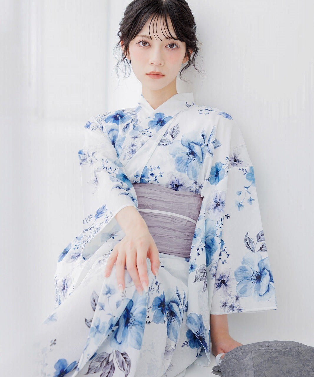 Dita 浴衣 帯 セット 青 楚々花々 | Dita（ディータ）オフィシャルストア